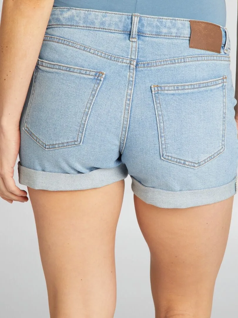 Short vaquero premamá - AZUL