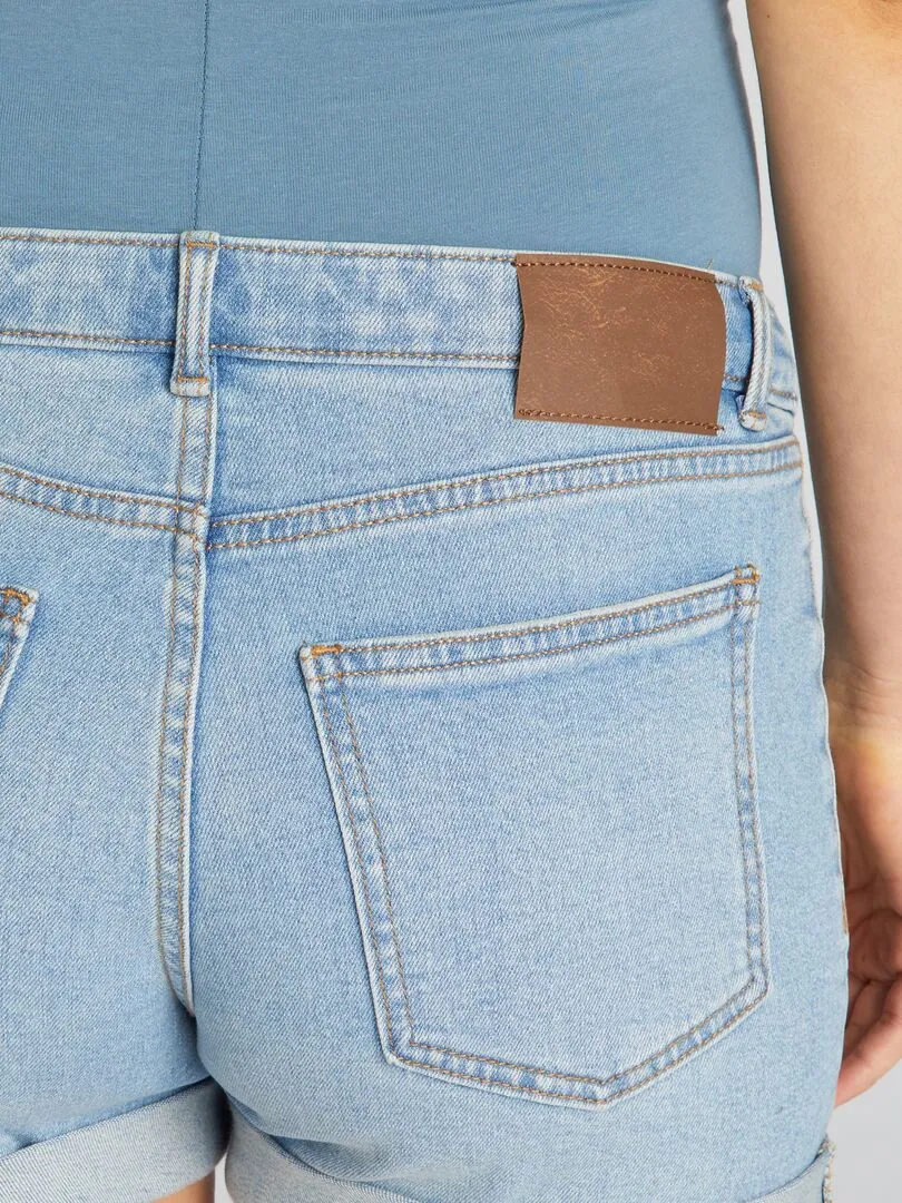 Short vaquero premamá - AZUL